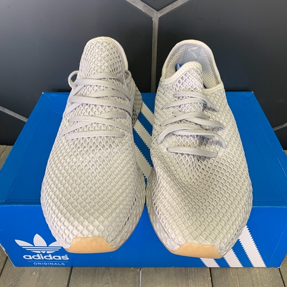 Adidas Deerupt Runner Muted Neon Light Grey Shoe - Picture 3 of 6